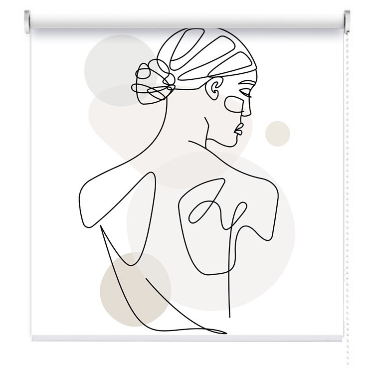 Ρολοκουρτίνα - Ρόλερ Σκίασης Γραμμική πλάτη γυναίκας